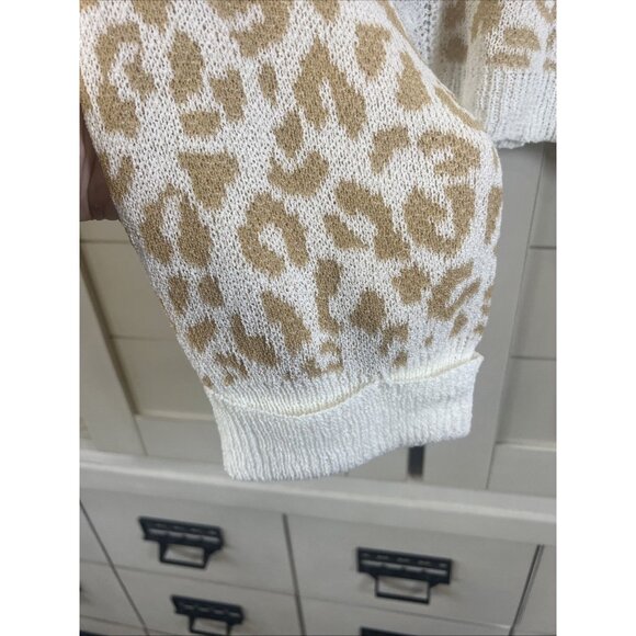 Gilli Long-Sleeve Leopard Print Sweater, Size Large Women’s Top - Picture 4 of 8